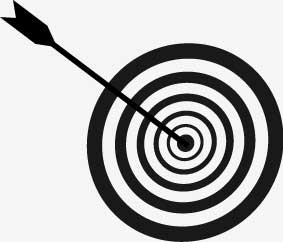 Internet ad campaigns allow you to target your desired market Symbol of bulls eye on a target to convey how Google AdWords Pay-Per-Click gets you results immediately by targeting your intended audience