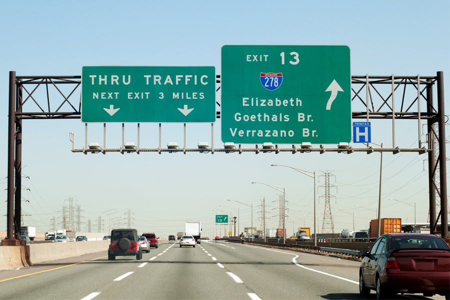 Photo of NJ Turnpike sign for Exit 13; our Flemington, NJ marketing firm understands NJ is more than just highways